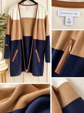 Charters Club, women’s brand new cardigan, XL, worn once. Smoke free home.